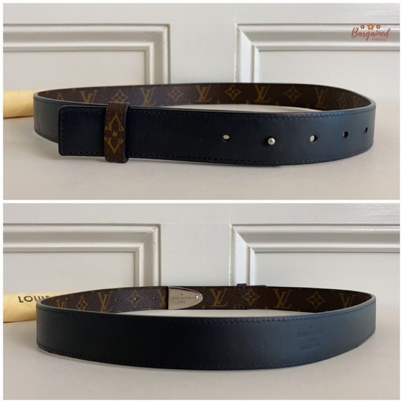 Authentic Louis Vuitton Brown Monogram Canvas Leather Buckle Belt 85/34 - MP075 - Picture 6 of 12